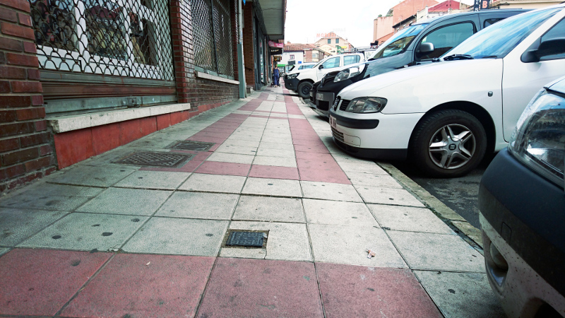 Gehsteige in Leon waren mit Handicap schwer zu bewältigen