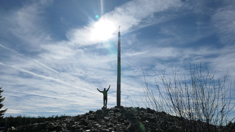 Glücklichsein am Crux de Ferro