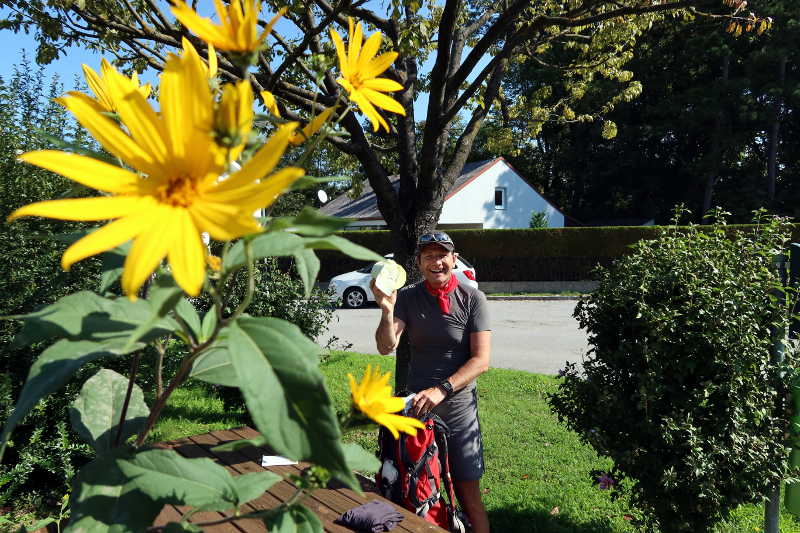 Start im Wolfsthal, zum Jakobsweg Carnuntum