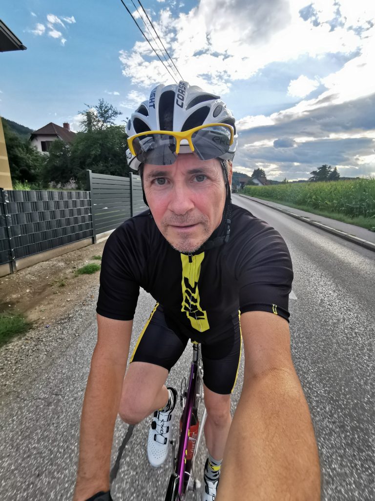 Selfie beim Radfahren