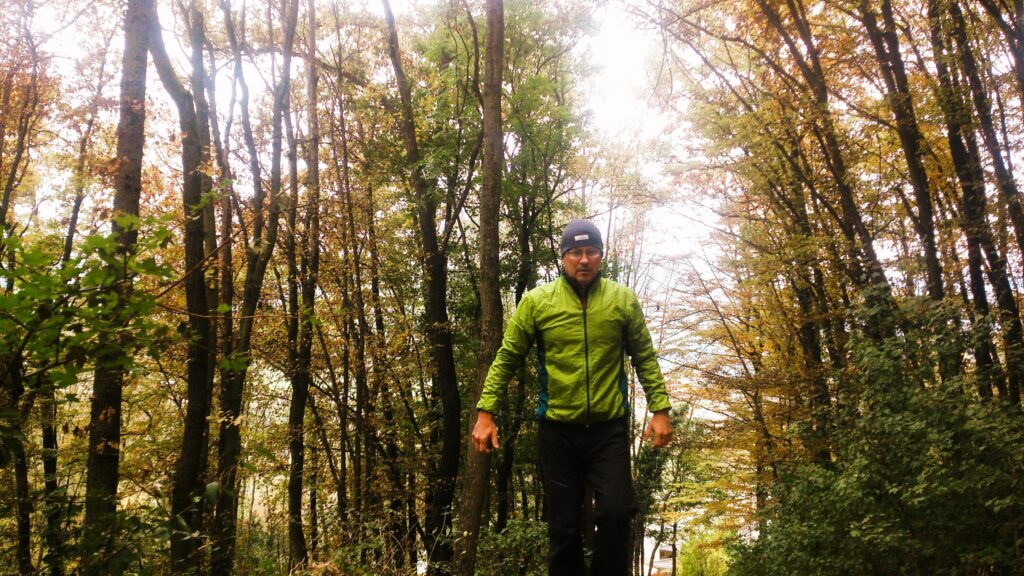 Zum ersten Mal im Wald, 2016, nach meiner Zeit des Stillstand im Krankenhaus.
