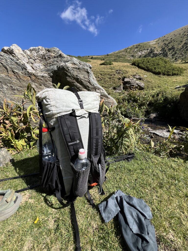 Mein Rucksack am Hexatrek, wichtiger Teil der Ausrüstung.