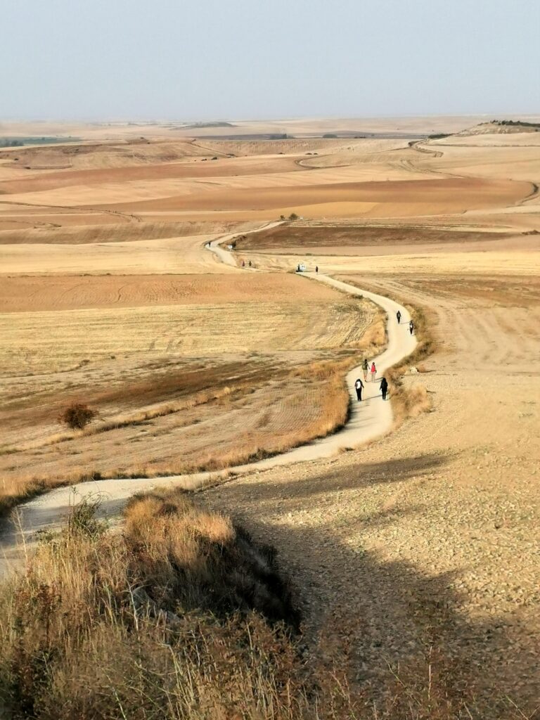 Auf der Meseta Gehen und Gesundheit finden.